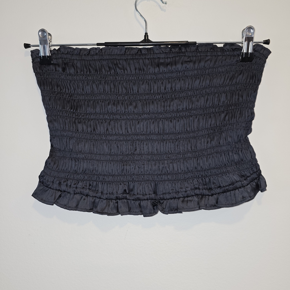 FP Movement by Free People Dark Gray Smocked Top